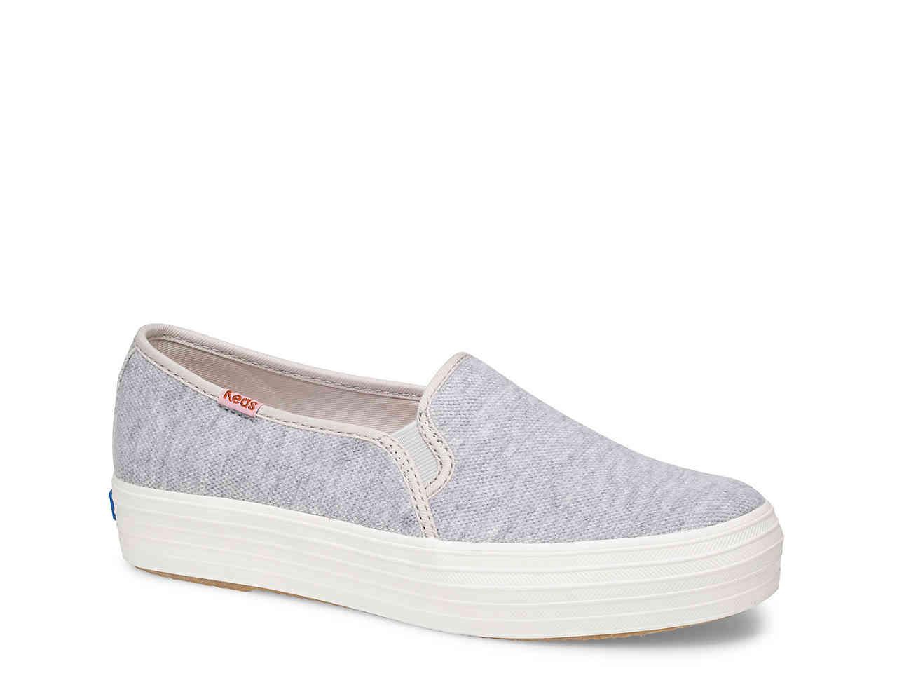 keds triple decker leather slip on