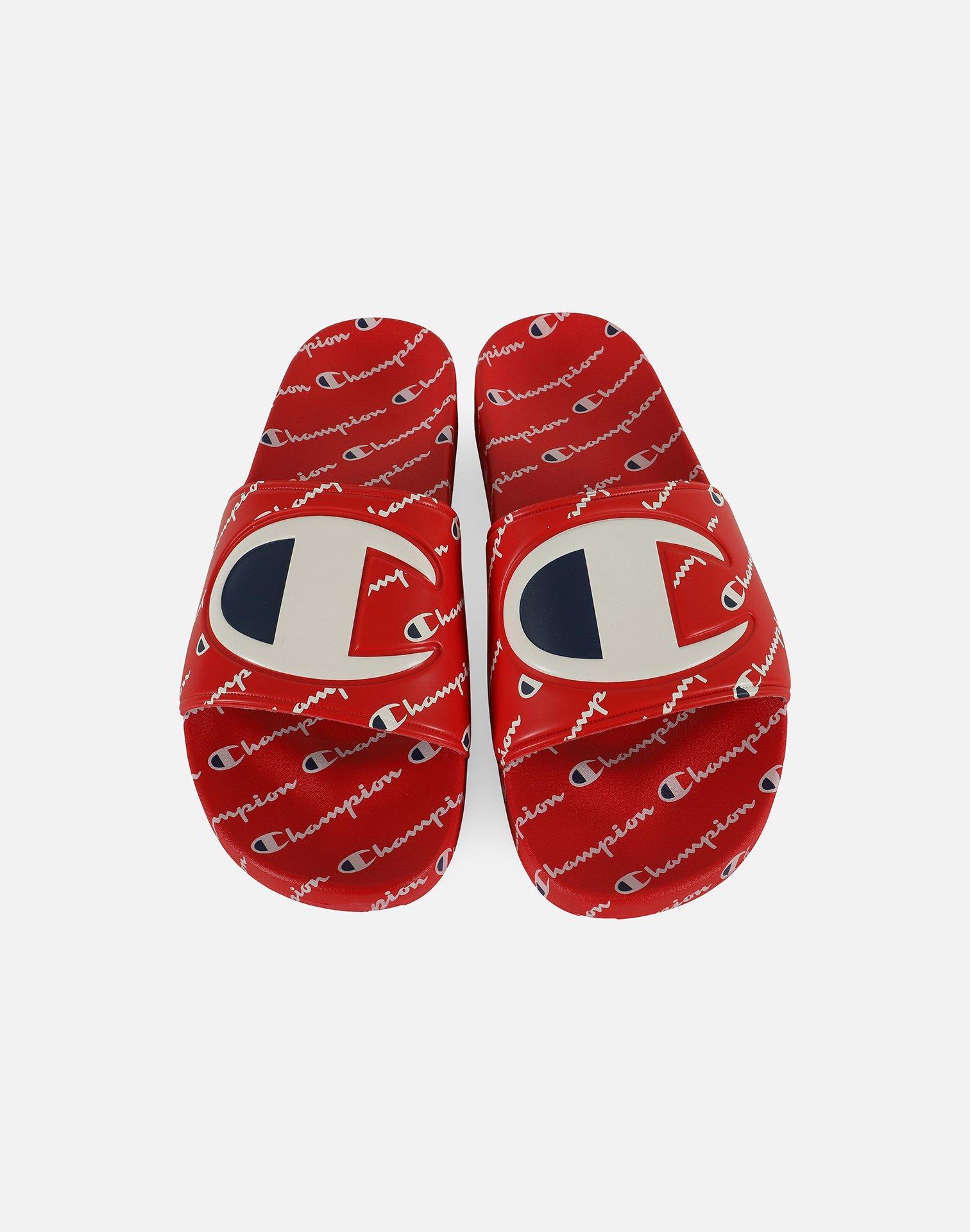 Champion Ipo Repeat Slides in Red for Men - Lyst
