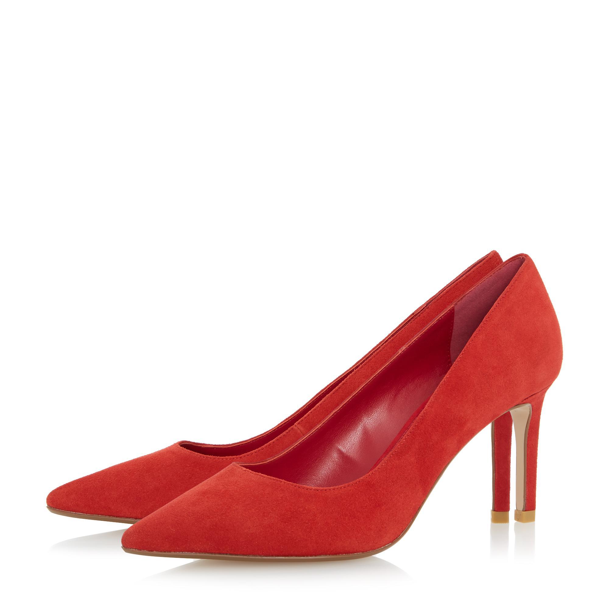 Lyst Dune Abbigail Pointed Toe Court Shoes in Red