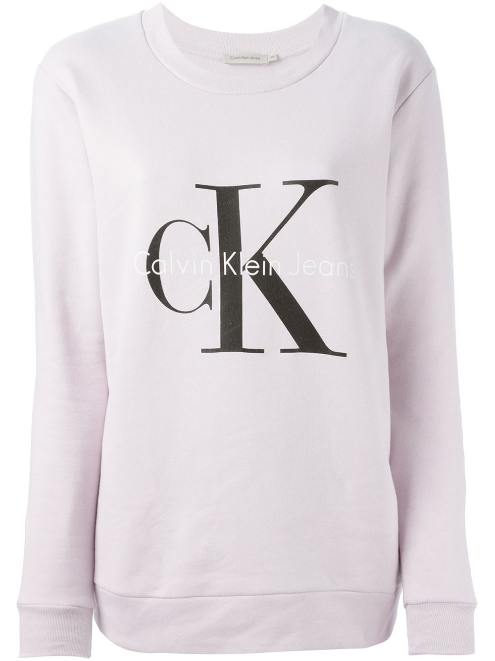 Calvin klein jeans Logo Print Sweatshirt in Pink for Men | Lyst