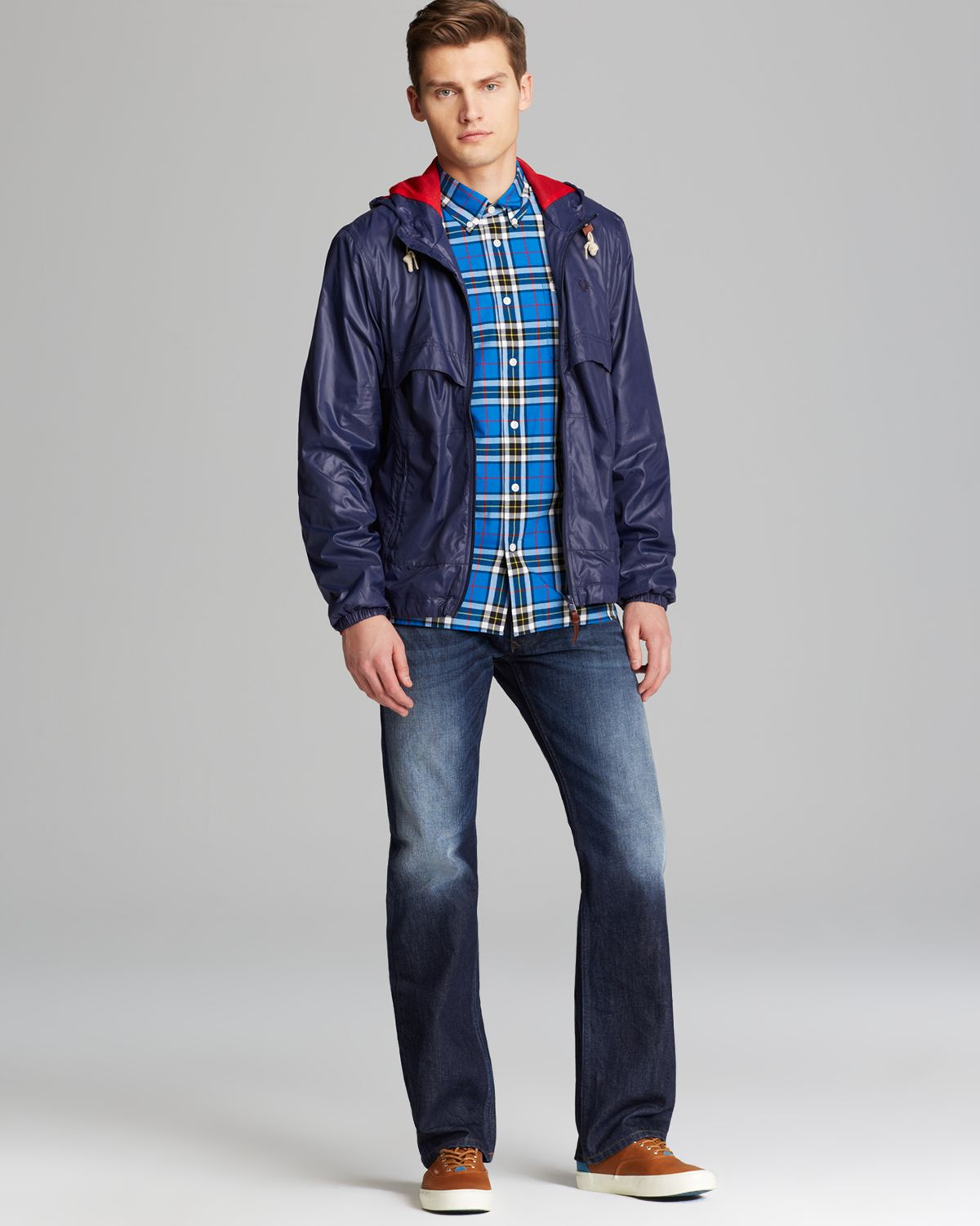 Lyst - Fred perry Ripstop Heritage Jacket in Blue for Men