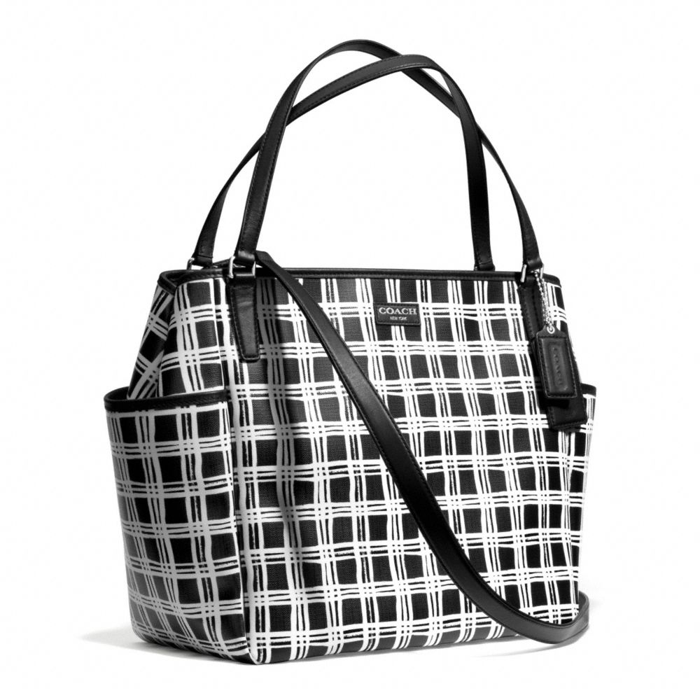 Lyst COACH Baby Bag in Painted Plaid Print in Metallic