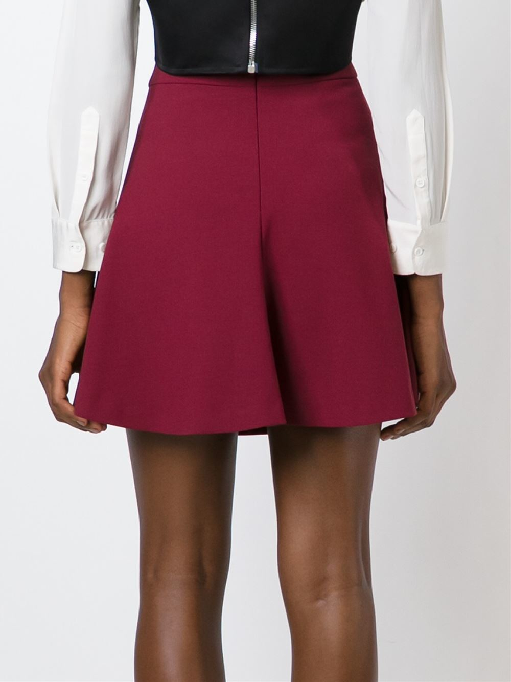 Red valentino Flared Mini Skirt in Red Lyst