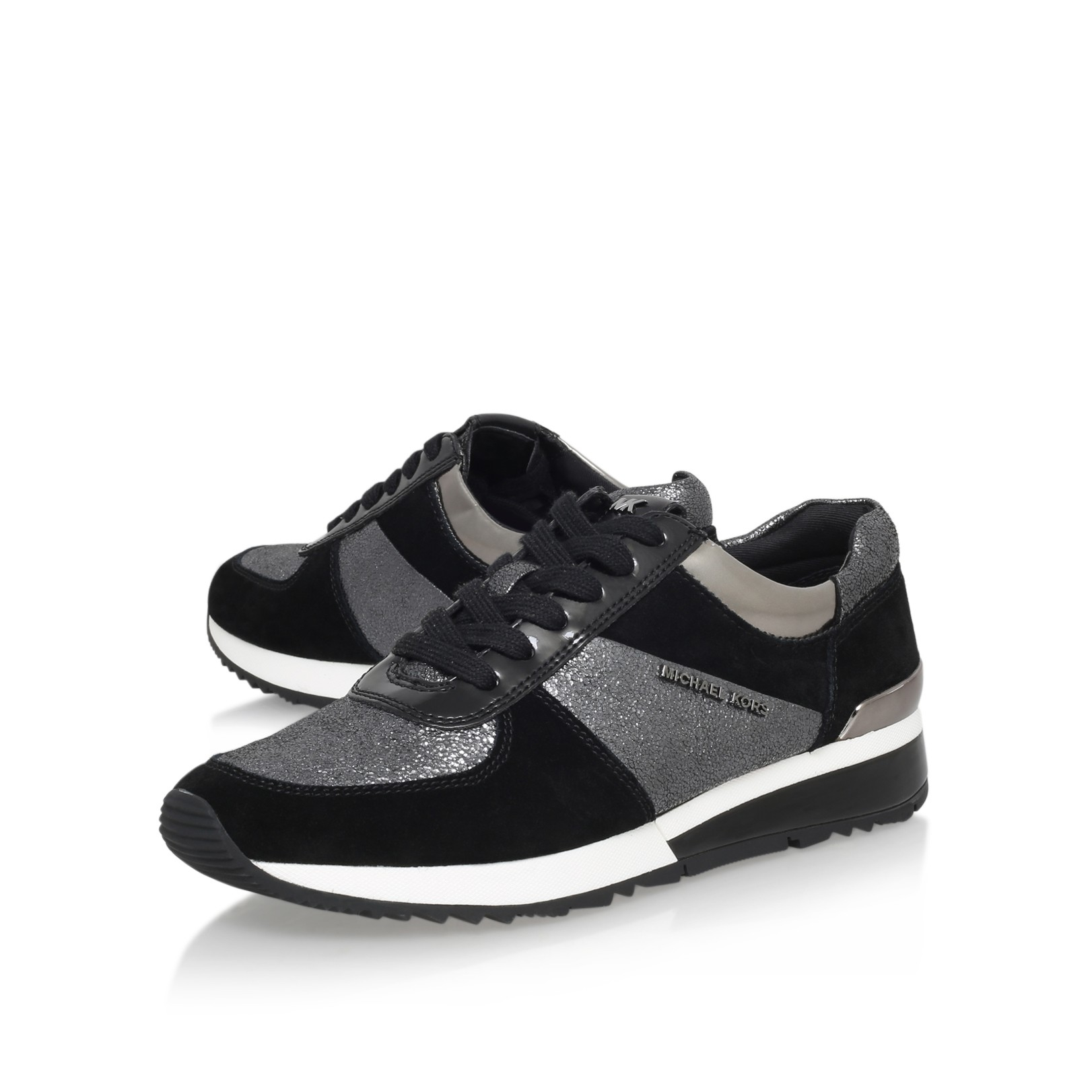 michael kors allie trainer sneakers black and gold