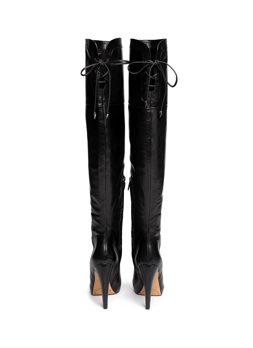 Lyst - Sam Edelman 'kayla' Thigh High Leather Boots in Black