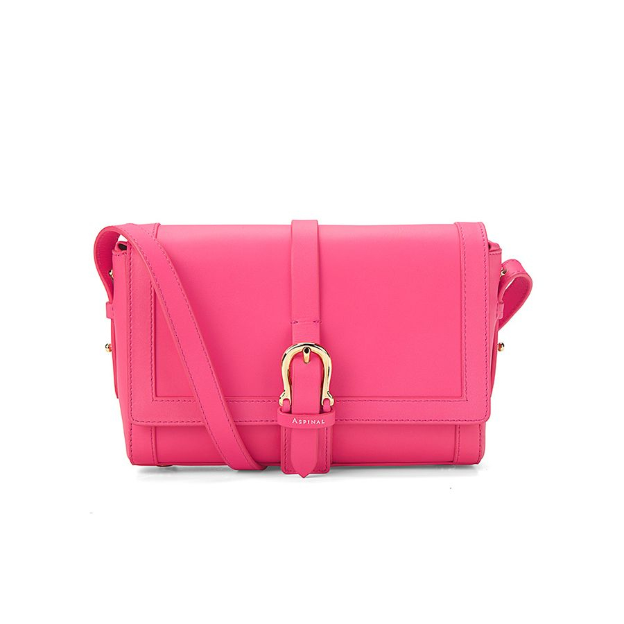 Aspinal Buckle Cross Body Bag in Pink (Hot Pink) | Lyst