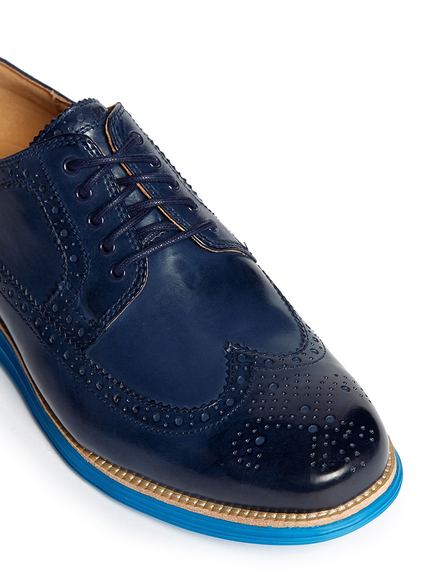cole haan lunargrand blue suede