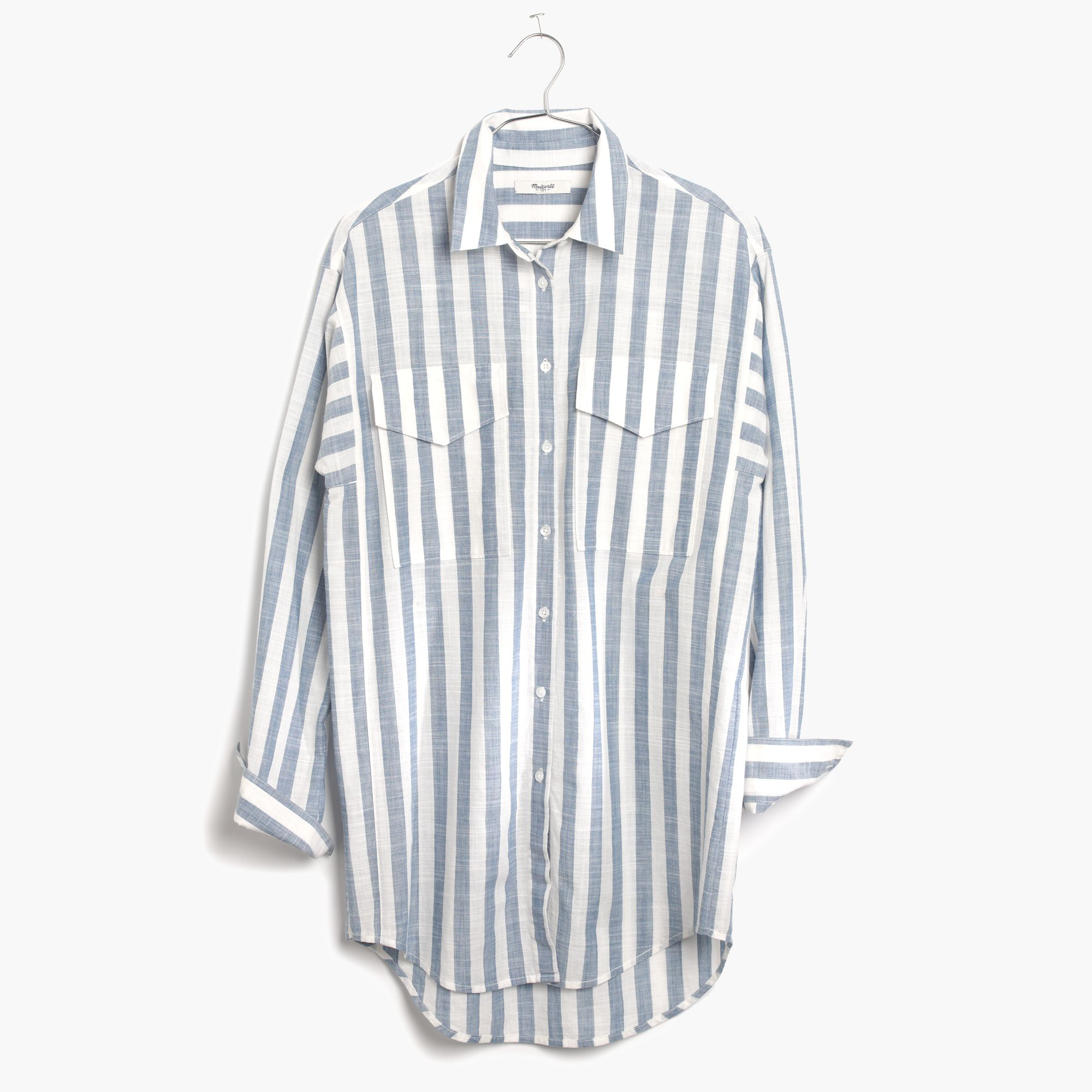 Madewell Oversized Button-down Shirt In Major Stripe in Blue | Lyst