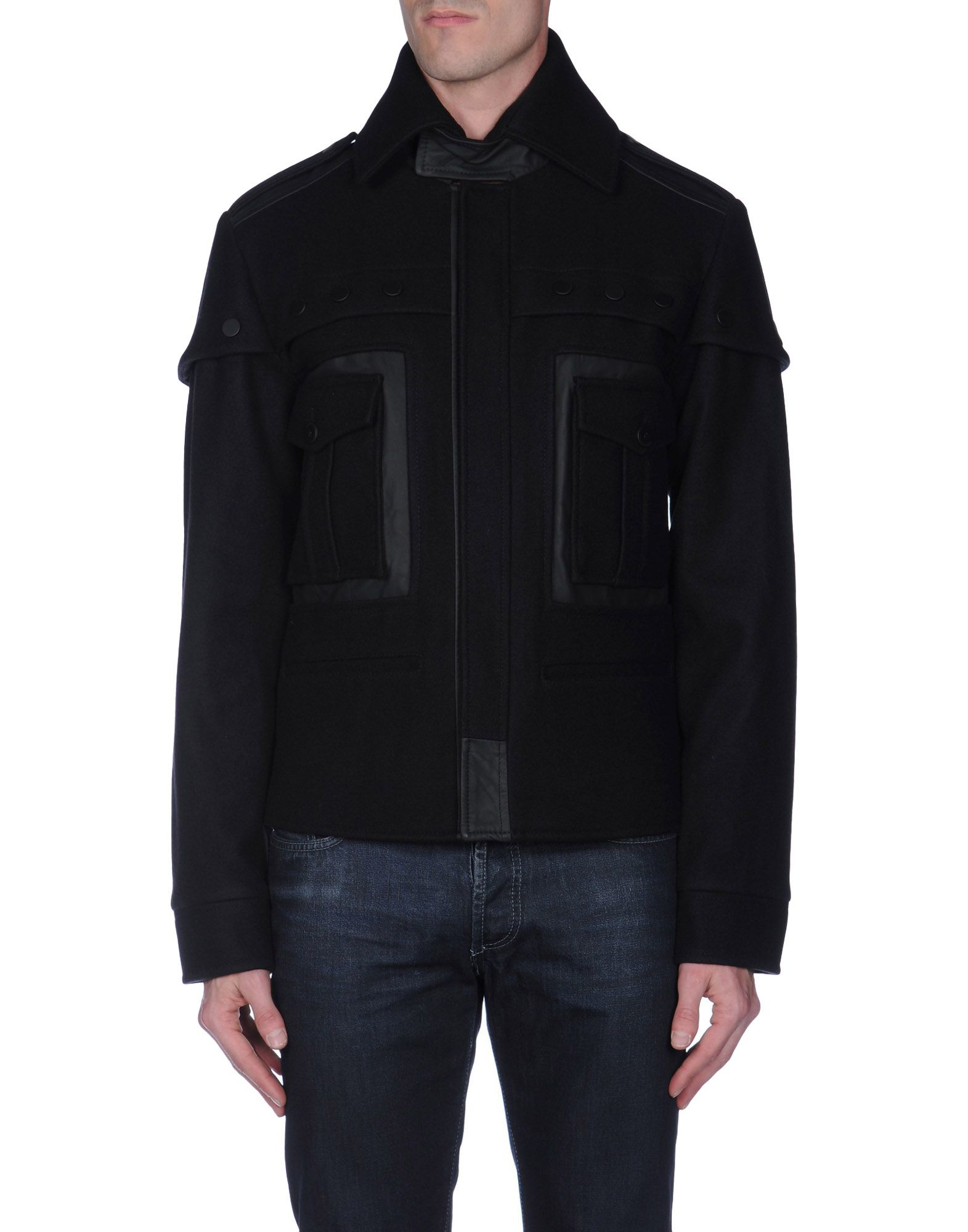 Lyst Karl Lagerfeld Coat in Black for Men