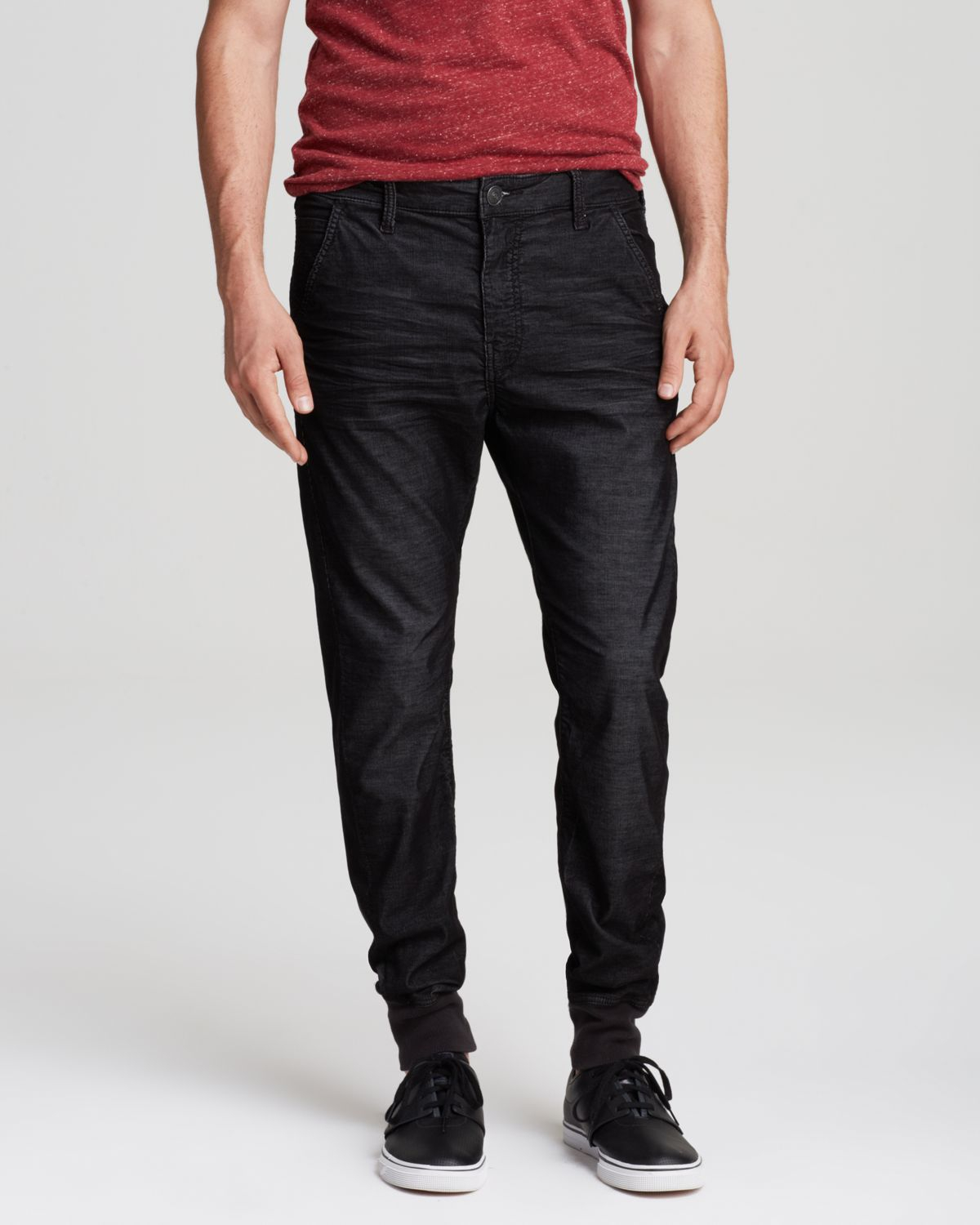 True religion Jeans - Corduroy Runner Relaxed Fit In Black in Black for ...