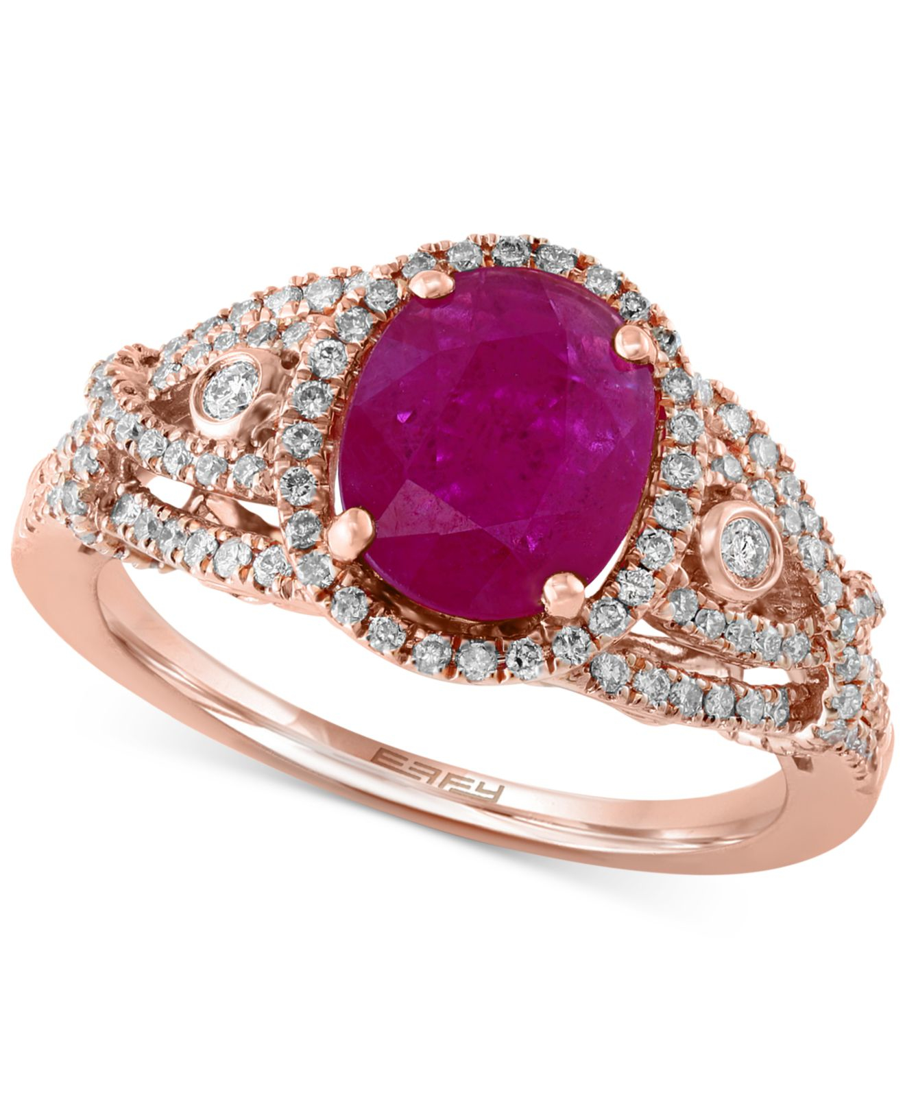 Effy collection Effy Rosa Ruby (1-1/5 Ct. T.w.) And Diamond (1/2 Ct. T ...