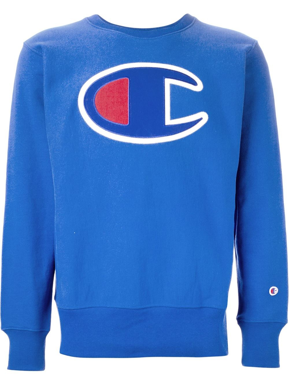 Champion Embroidered Logo Sweatshirt in Blue for Men | Lyst