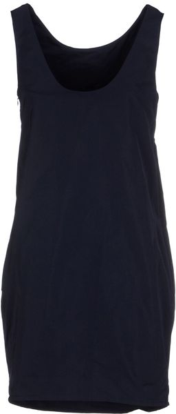 P.a.r.o.s.h. Short Dress in Blue (Dark blue)