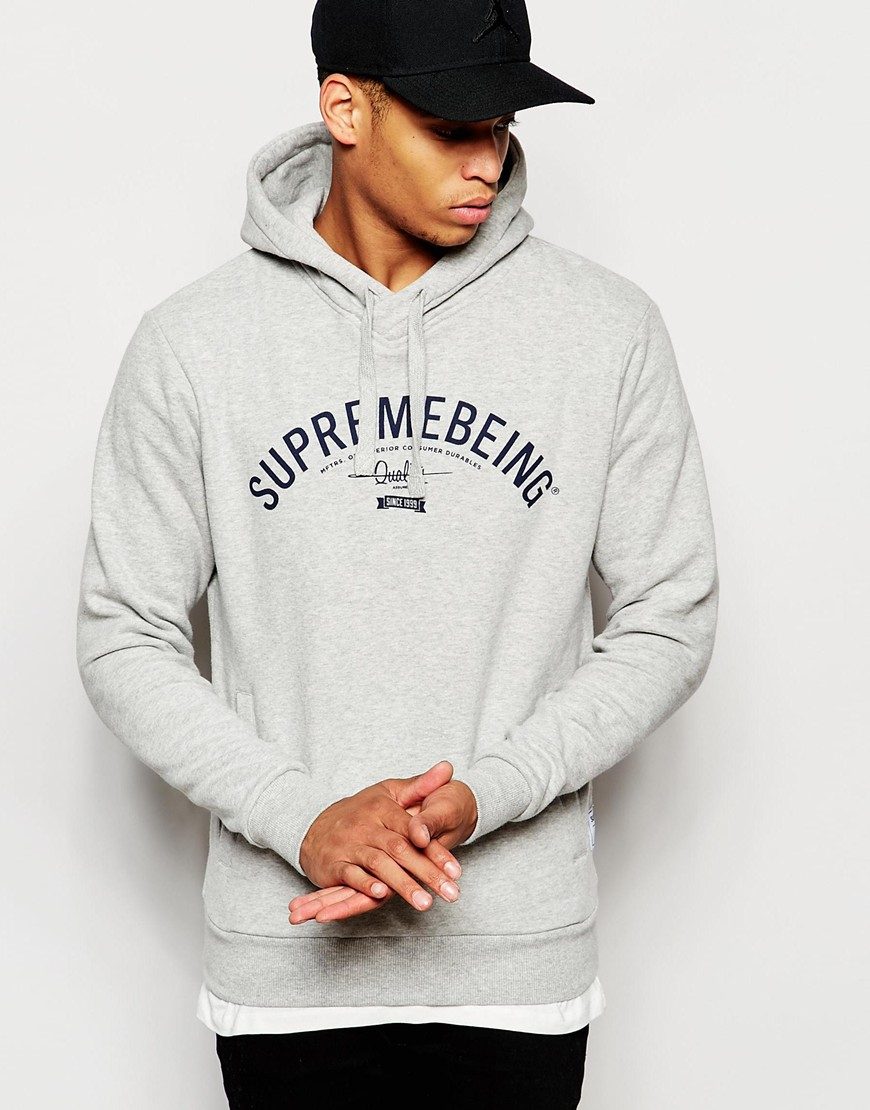 gray supreme sweatshirt