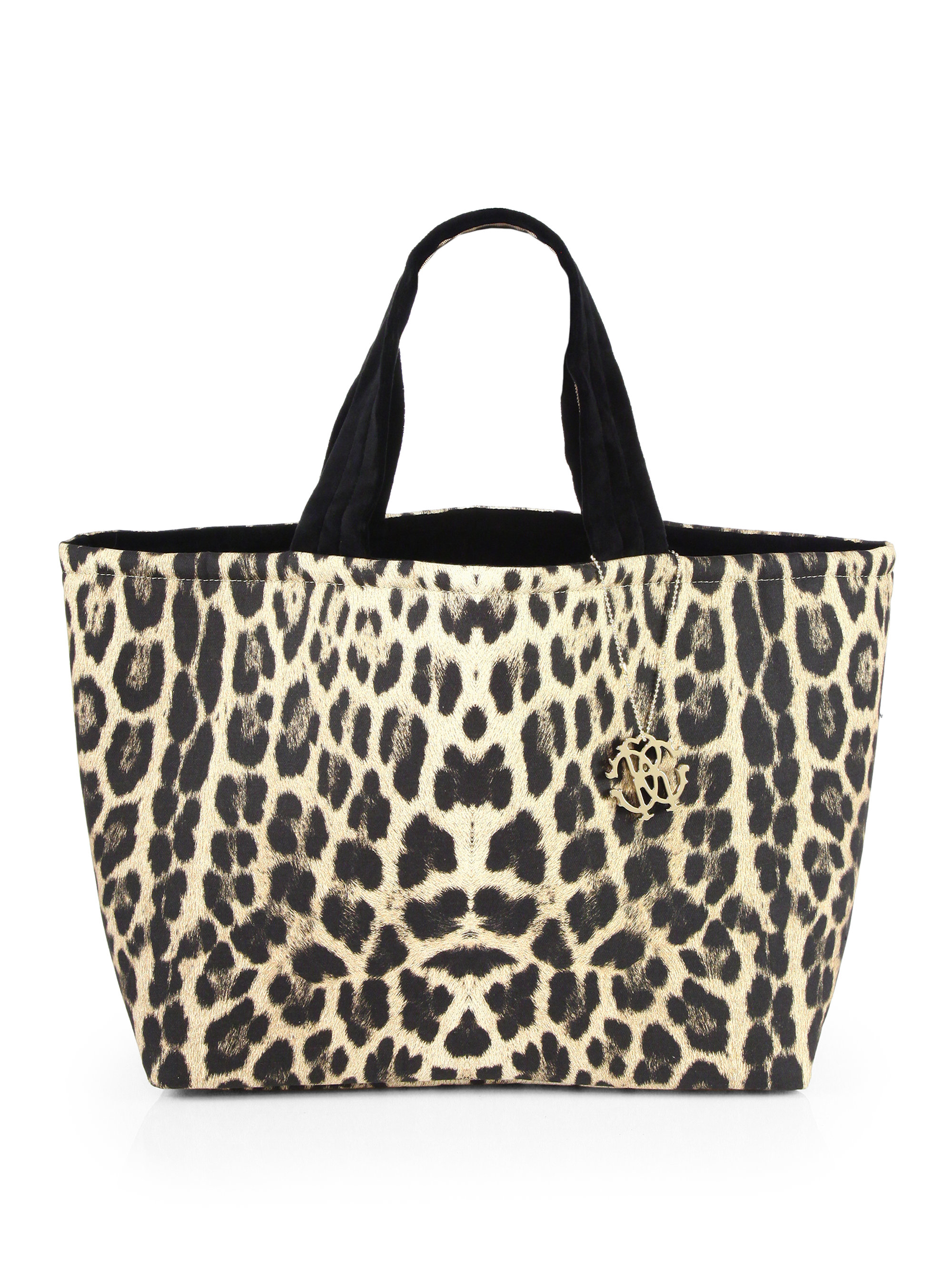 Roberto Cavalli Jaguar Cotton Beach Bag in Animal (NATURAL) | Lyst