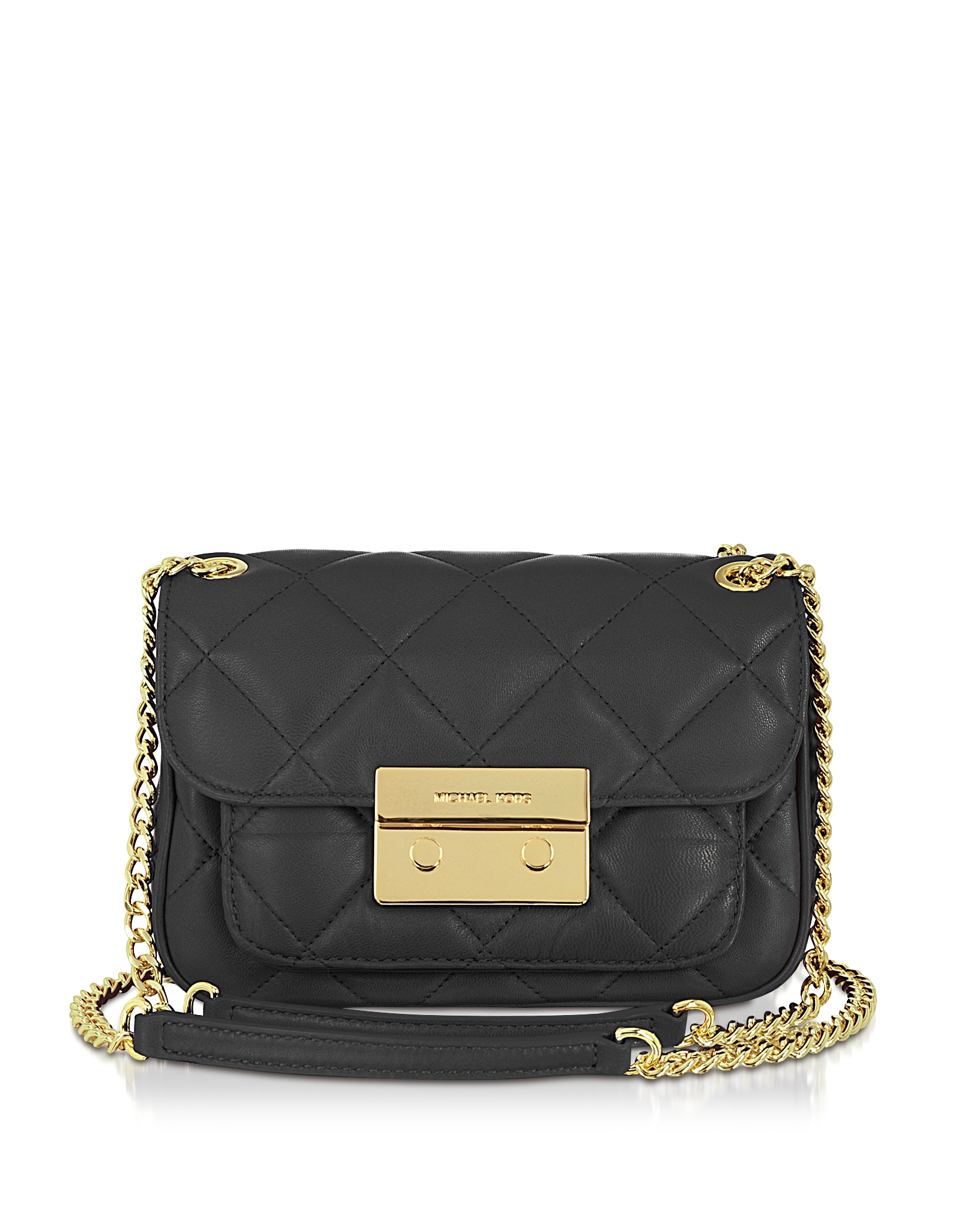 Lyst - Michael Kors Black Small Sloan Quilted Shoulder Bag in Black