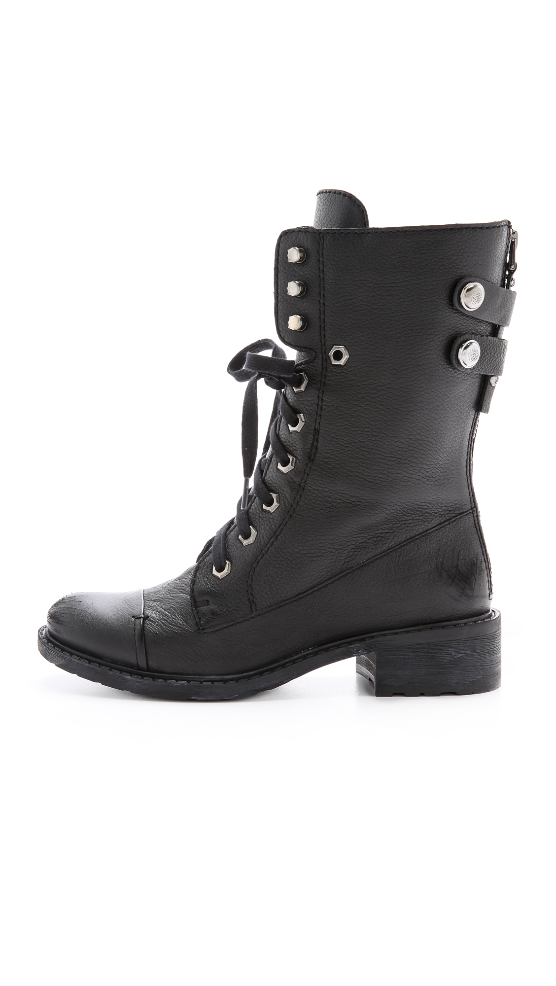 Lyst - Sam Edelman Darwin Combat Boots - Black in Black