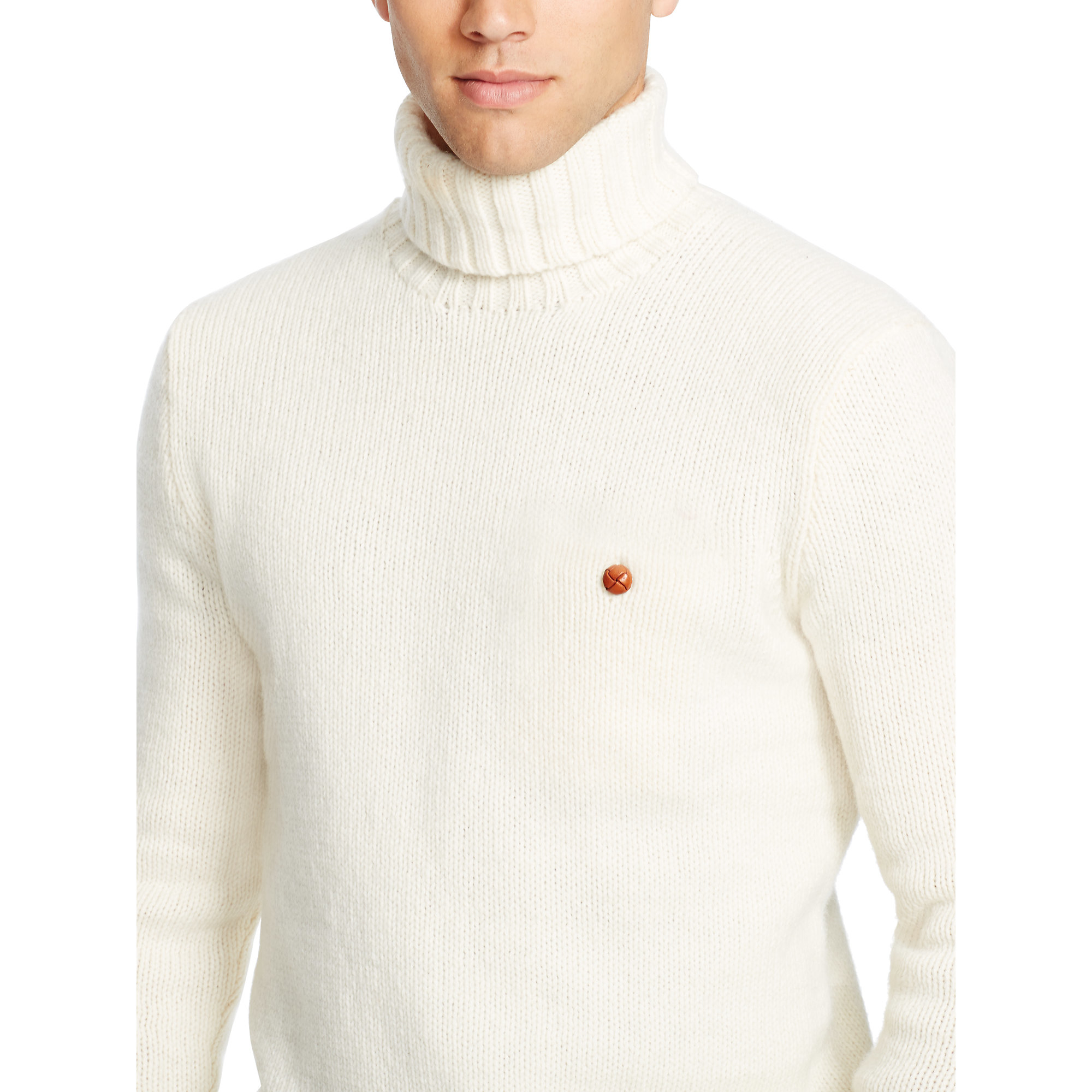 Lyst - Polo Ralph Lauren Merino Wool Turtleneck Sweater in Natural for Men