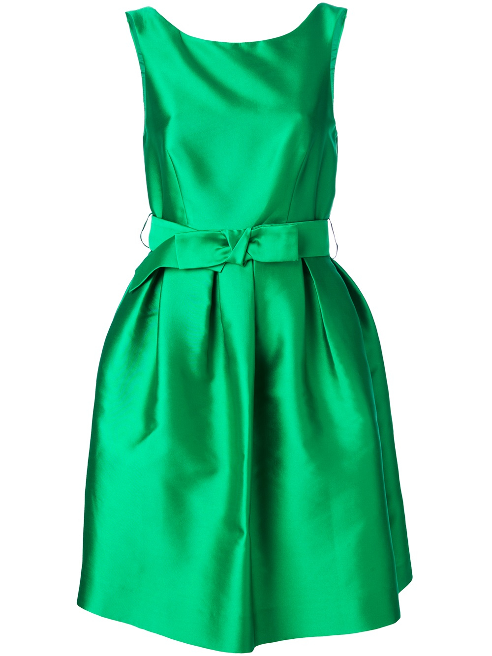 Lyst - P.A.R.O.S.H. Bow Tie Dress in Green
