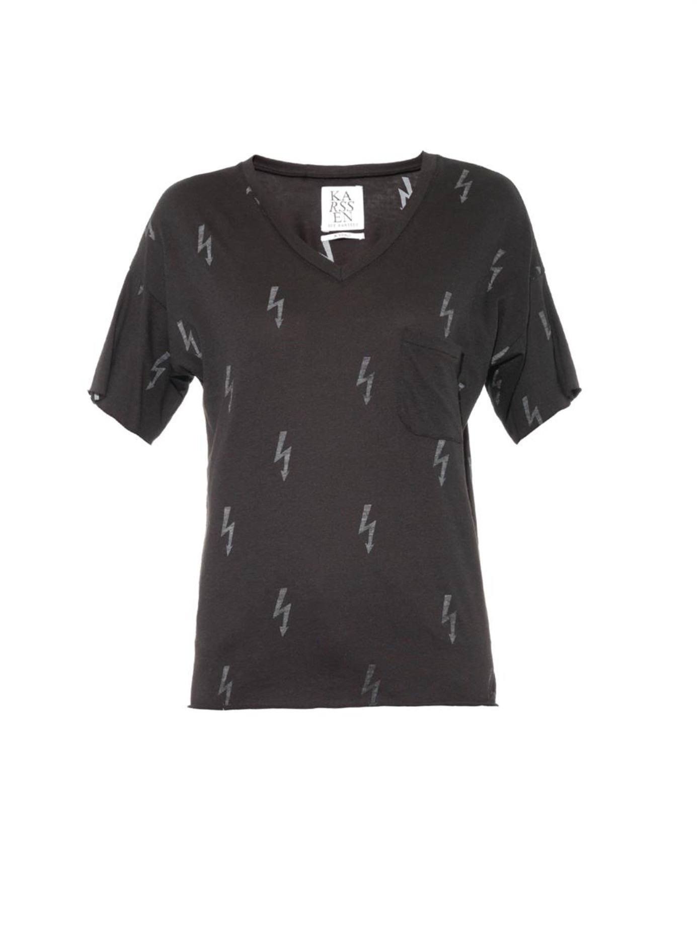 Lightning Lyst Print Bolt In Black T Zoe Shirt Karssen qVUzpSM