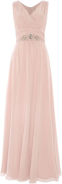 Eliza J Jewel Waist Gown in Pink (Pale Pink) | Lyst