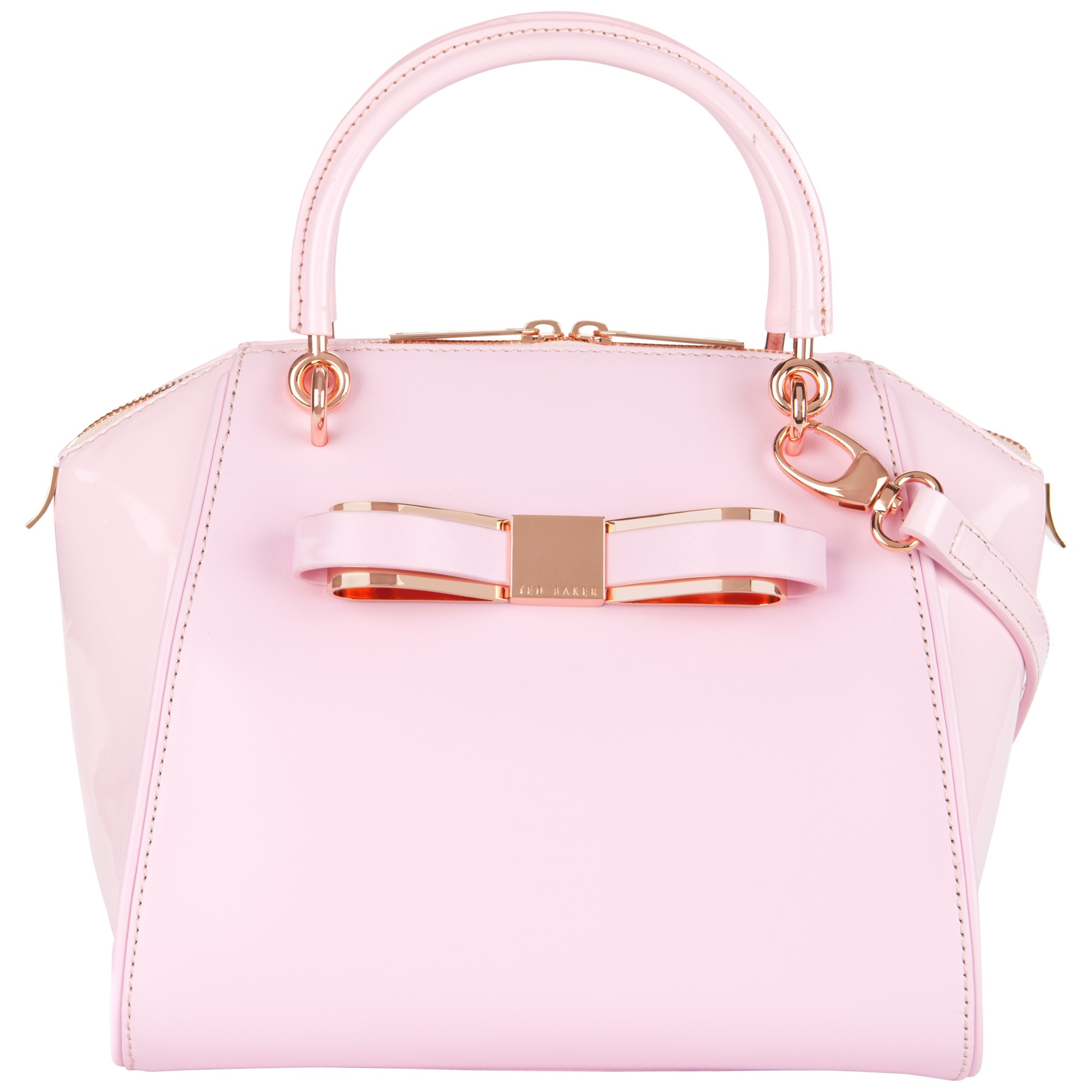 Ted Baker Aveline Patent Leather Tote In Pink Lyst Gallery