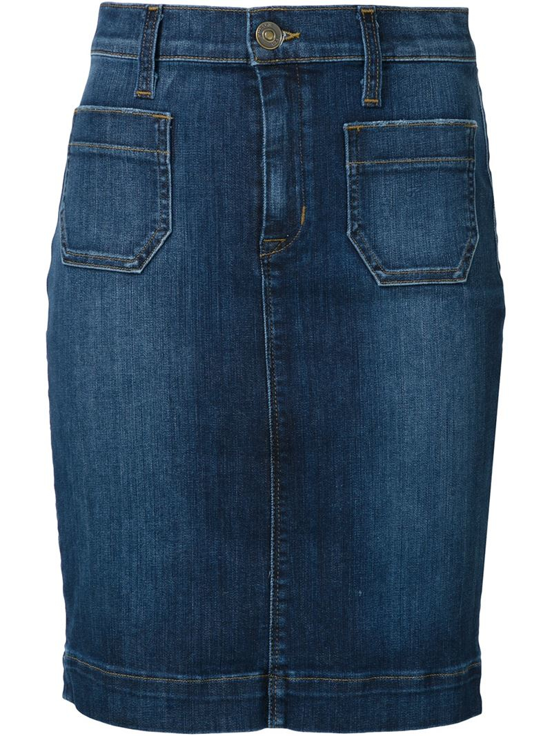 Lyst - Hudson Jeans Denim Mini Skirt in Blue