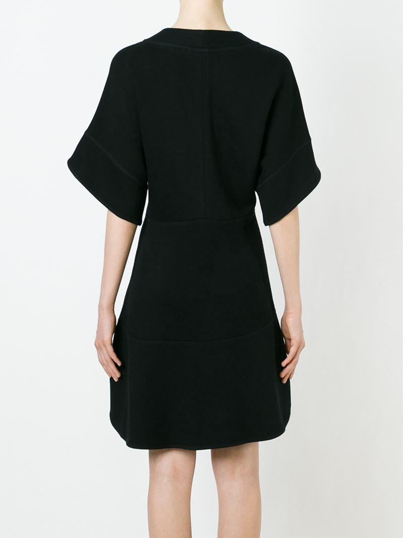 Lyst Chloé Wide Sleeve Dress in Black