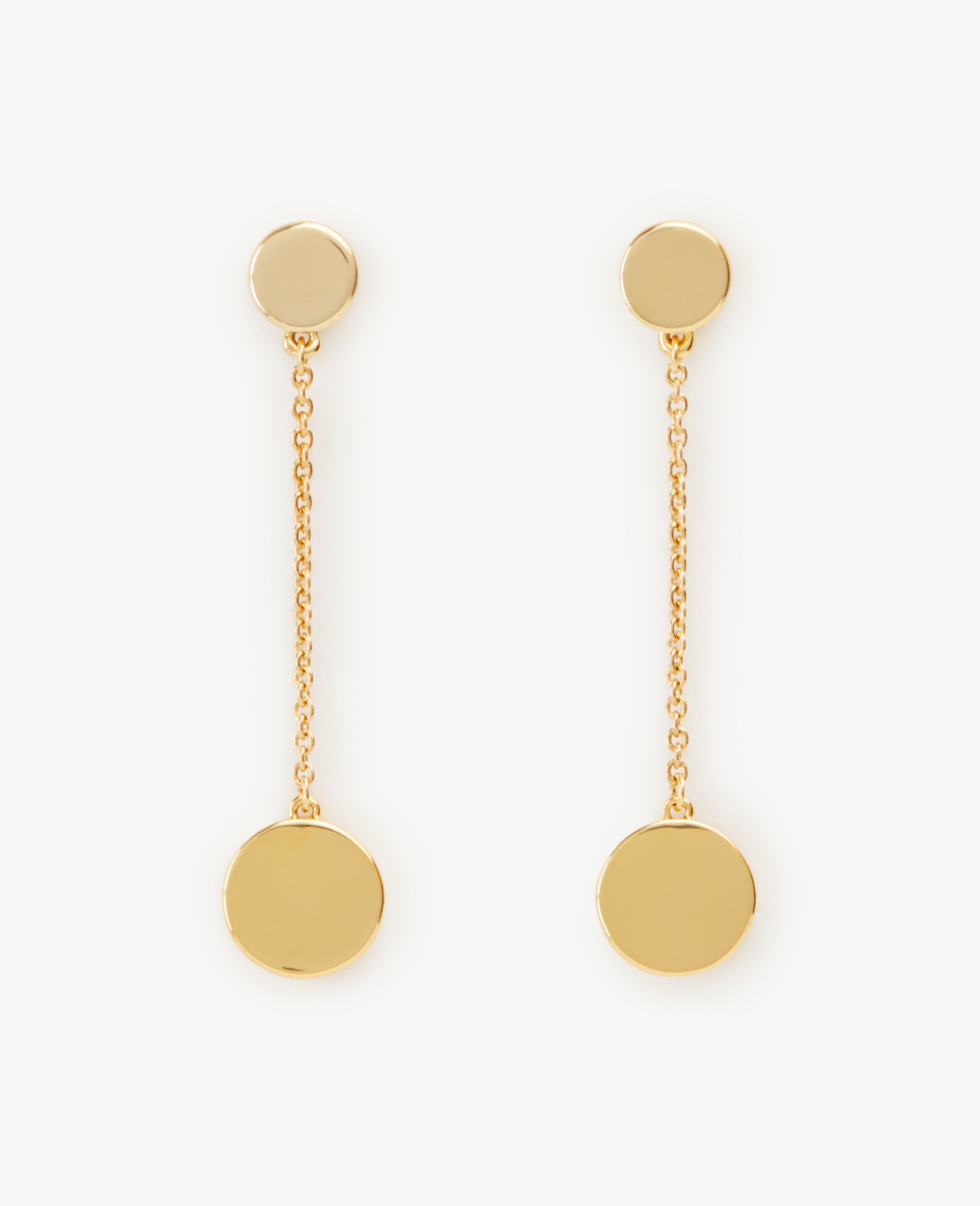 Lyst Ann Taylor Disc Linear Drop Earrings In Metallic Gallery