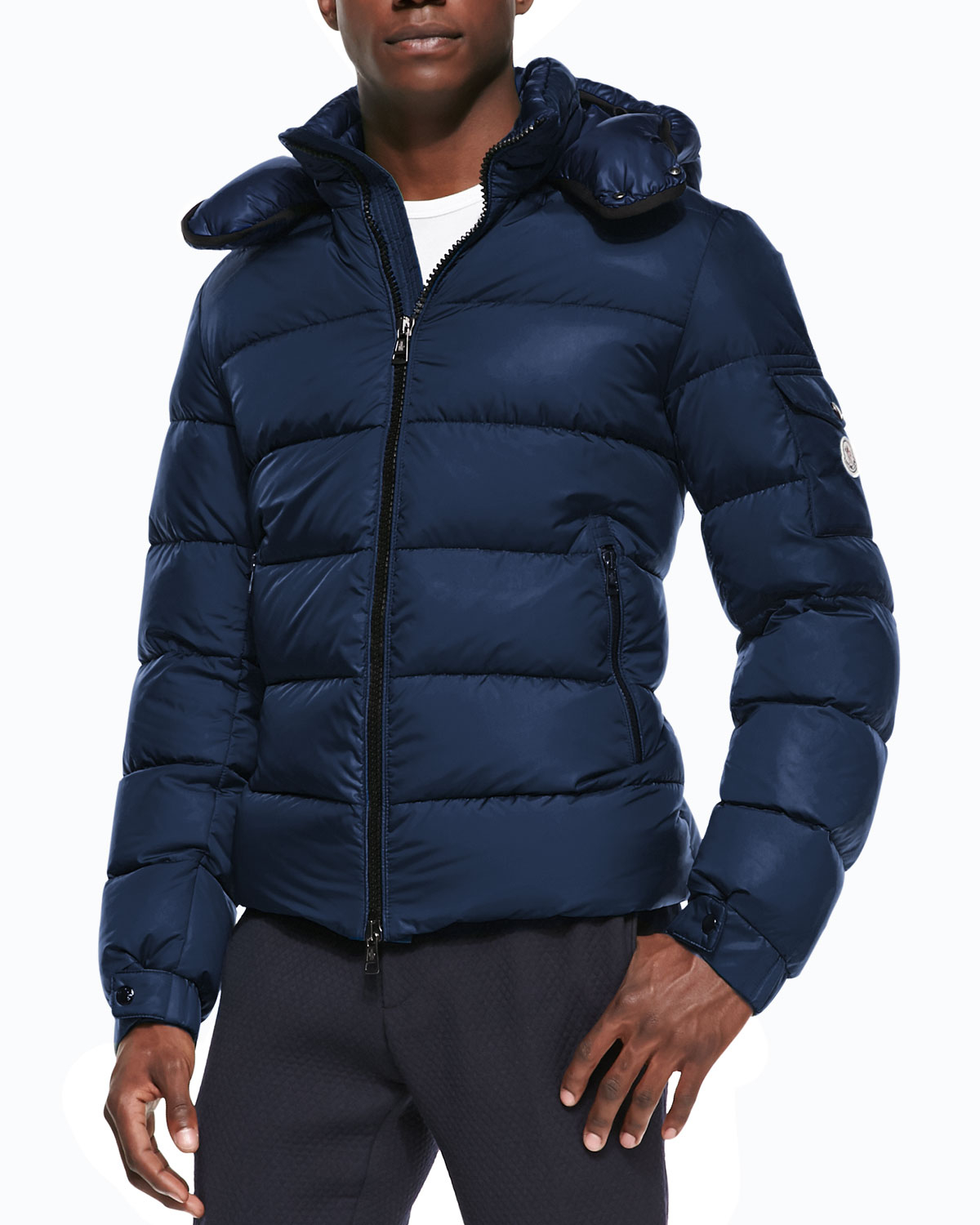 Lyst - Moncler Himalaya Puffer Jacket With Hood in Blue for Men