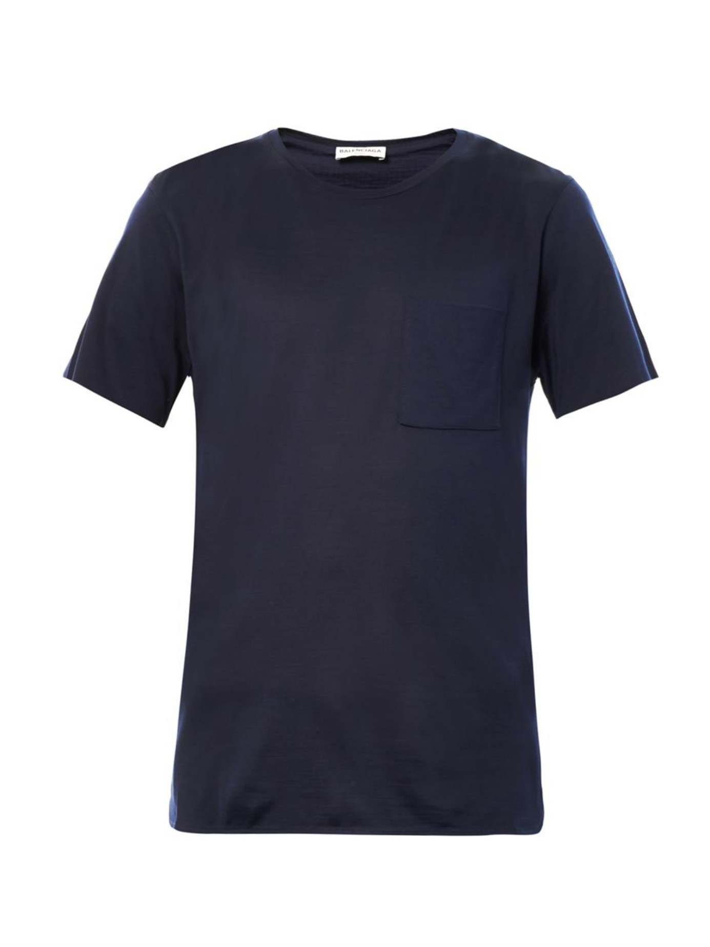 Lyst - Balenciaga Silk-Jersey T-Shirt in Blue for Men