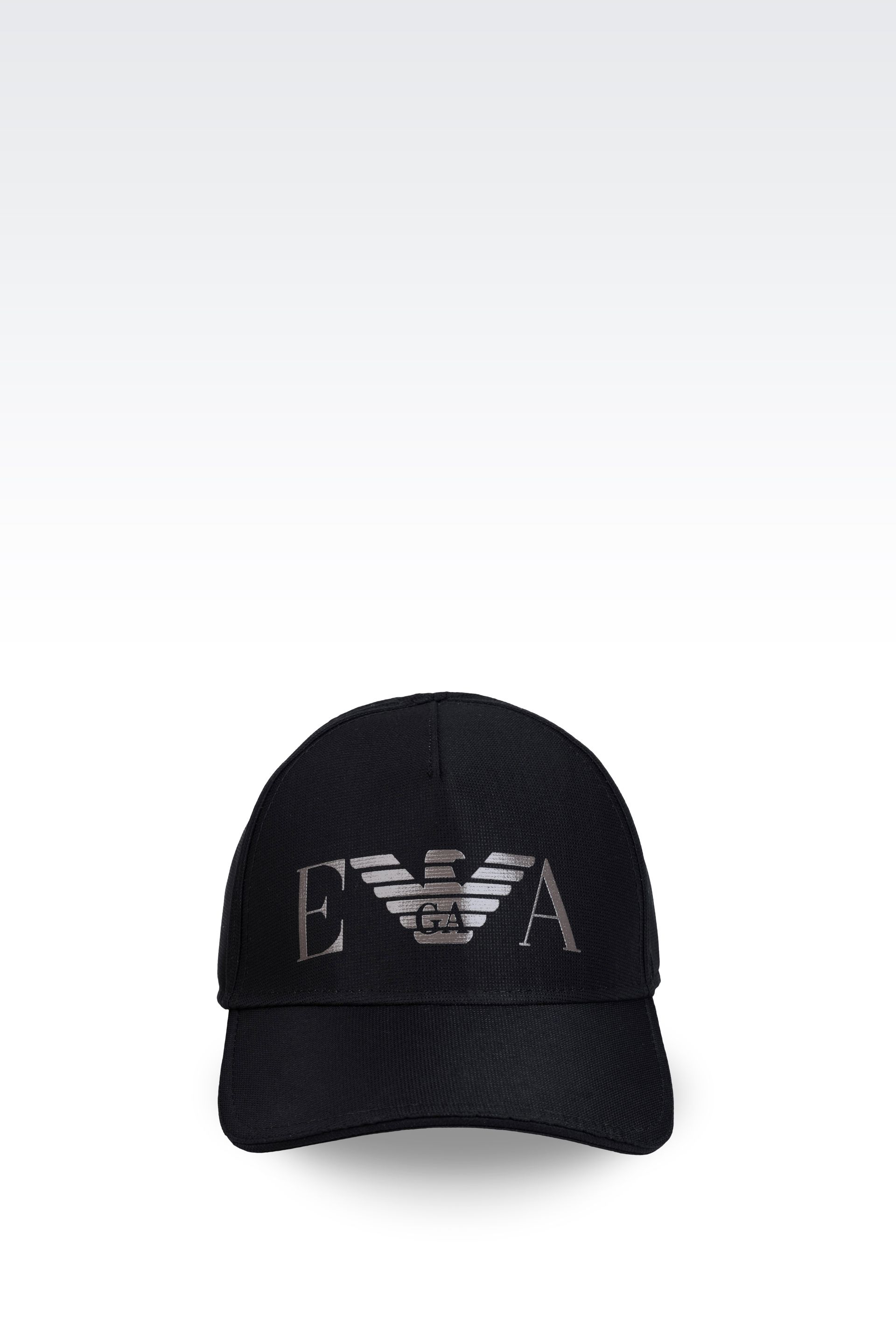 Emporio Armani Baseball Cap in Technical Fabric with Logo in Black for ...
