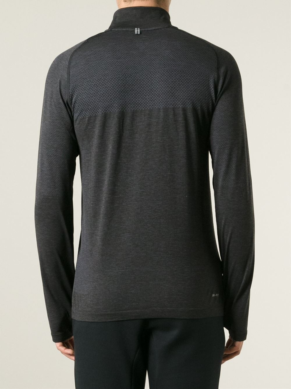 nike grey running top