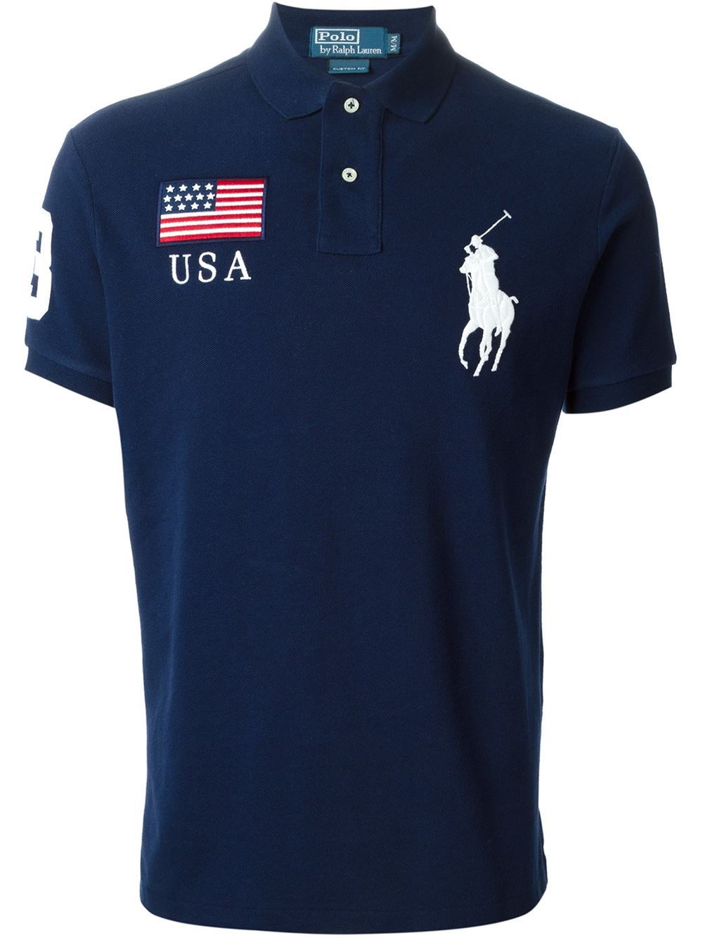Polo ralph lauren Logo Patch Embroidery Polo Shirt in Blue for Men | Lyst