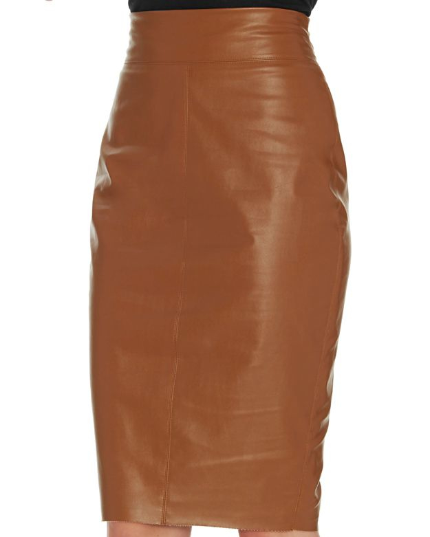 Bailey 44 Exclusive Faux Leather Pencil Skirt: Cognac in Brown - Lyst