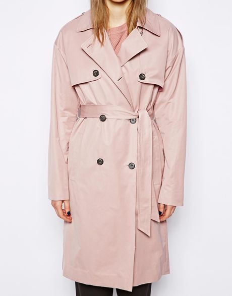 Nw3 By Hobbs Tara Trench Coat in Oversized Fit in Pink (Flamingopink ...