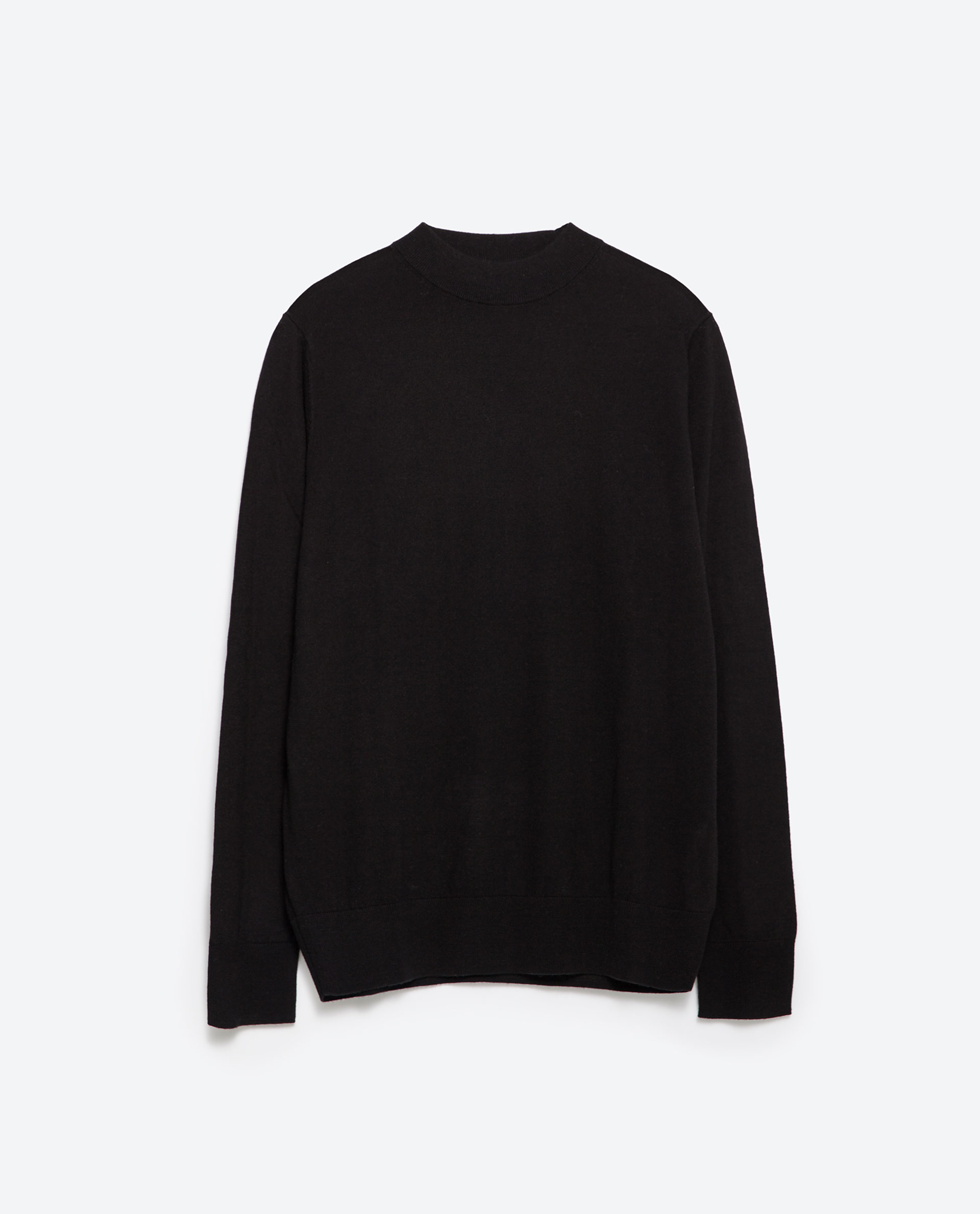 Zara High Neck Sweater in Black for Men Lyst