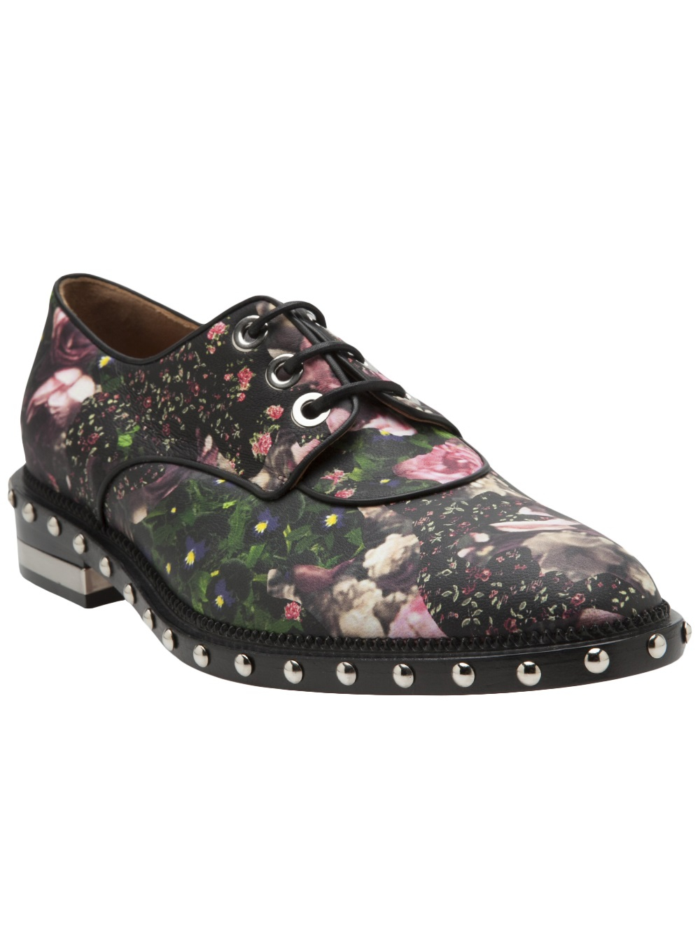Lyst - Givenchy Floral Brogue in Black