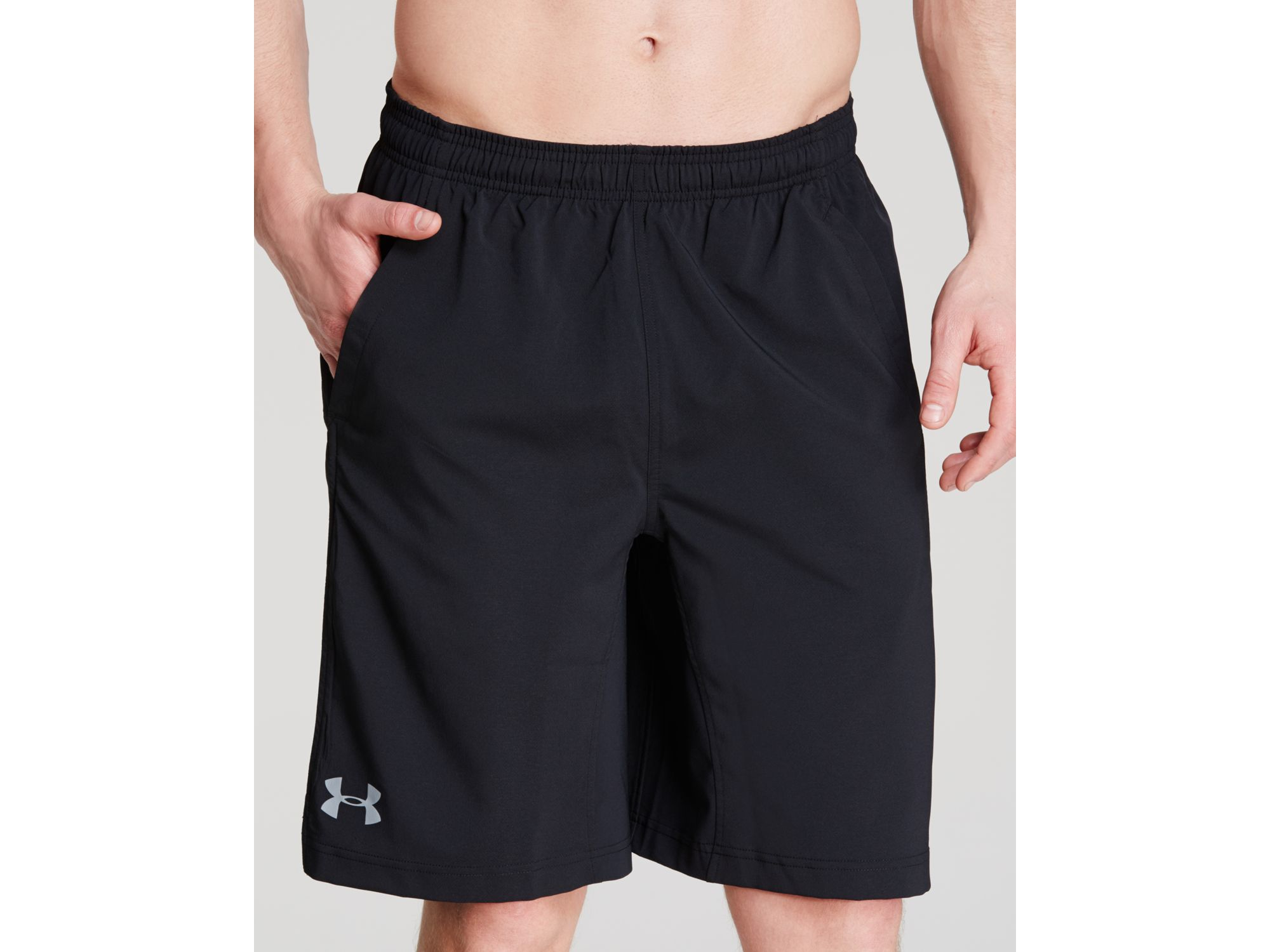 armour hiit woven shorts in black lyst armour hiit woven shorts in black lyst