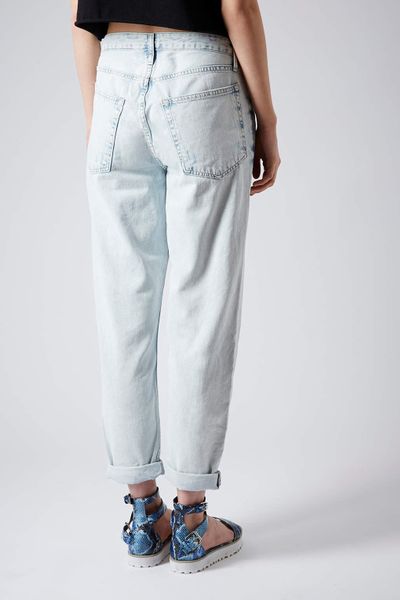 Topshop Moto Bleach Extracted Hayden Jeans in Blue (BLEACH STONE) | Lyst