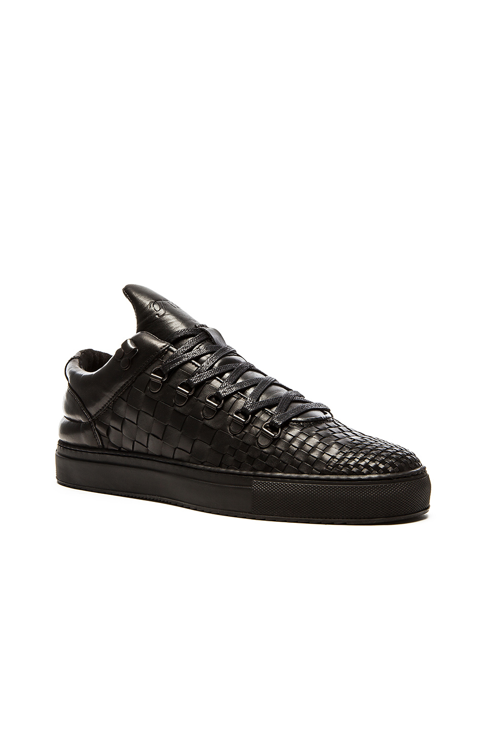 Filling Pieces Mountain Cut Woven Leather Sneakers in Black for Men | Lyst