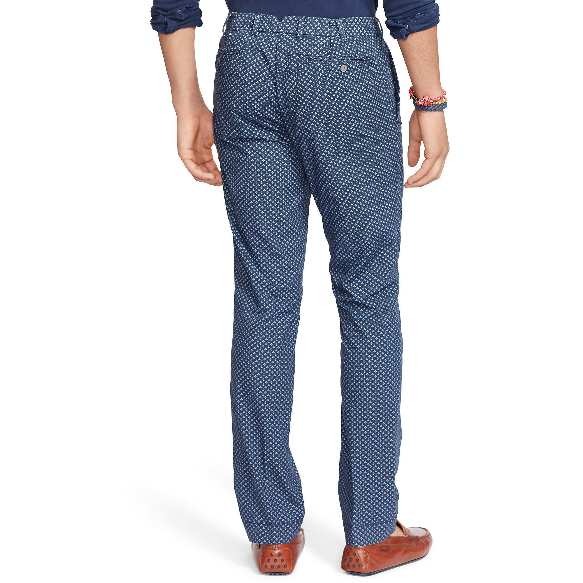 Lyst - Polo Ralph Lauren Slim-fit Anchor Cotton Pant in Blue for Men