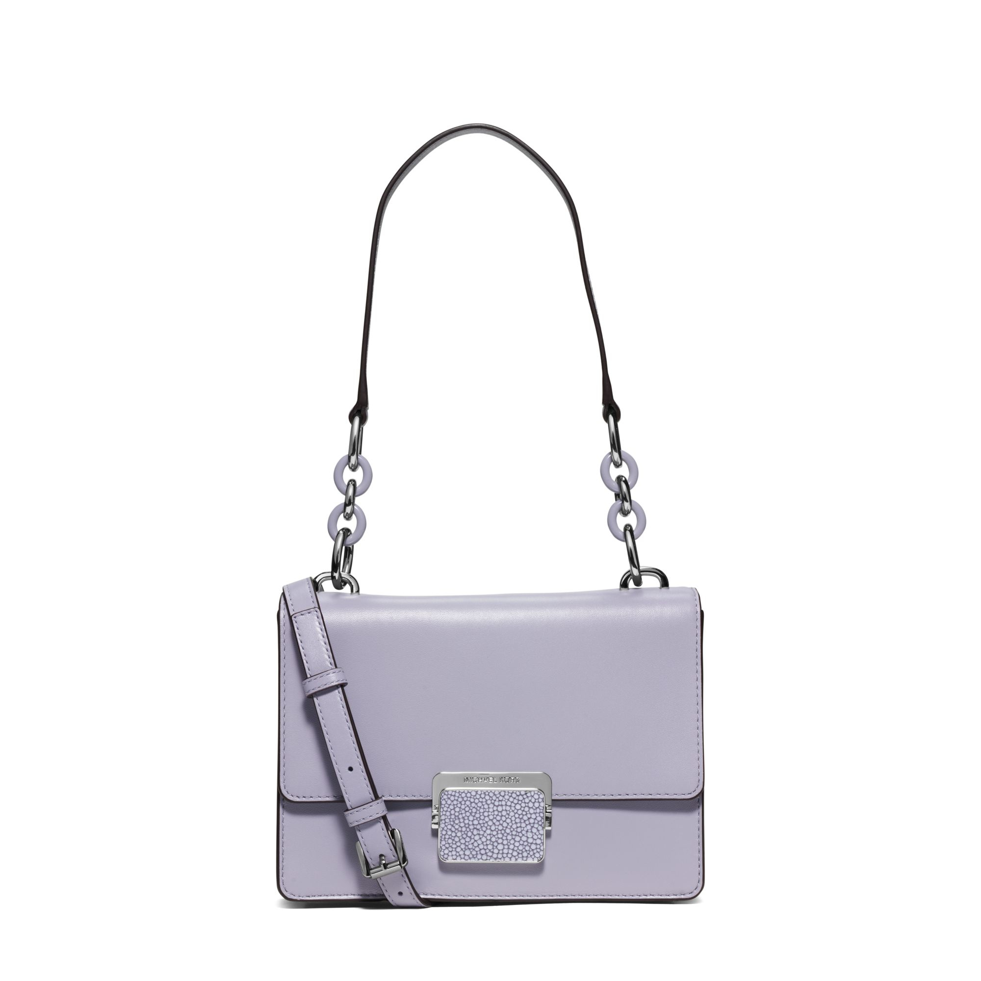 Michael kors Cynthia Small Leather Shoulder Bag in Purple | Lyst
