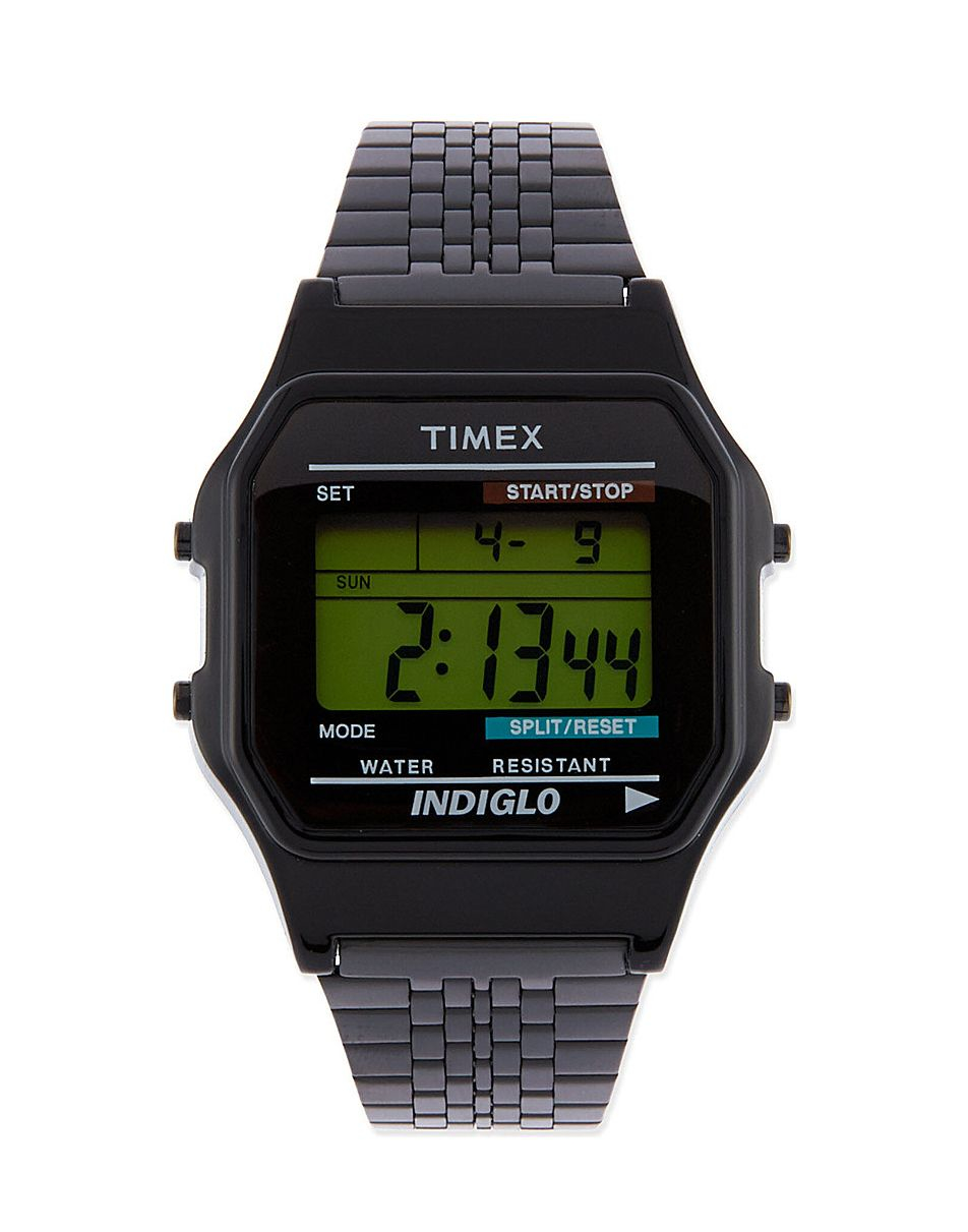 Lyst Timex Classic Digital Black Finish Bracelet in Black for Men