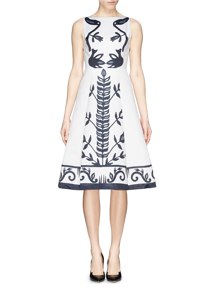 alice and olivia blue gown