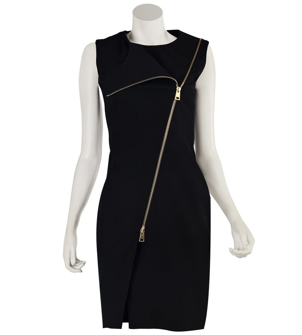 Lyst Bouchra Jarrar Black Zipper Dress In Black lyst bouchra jarrar black zipper dress in black