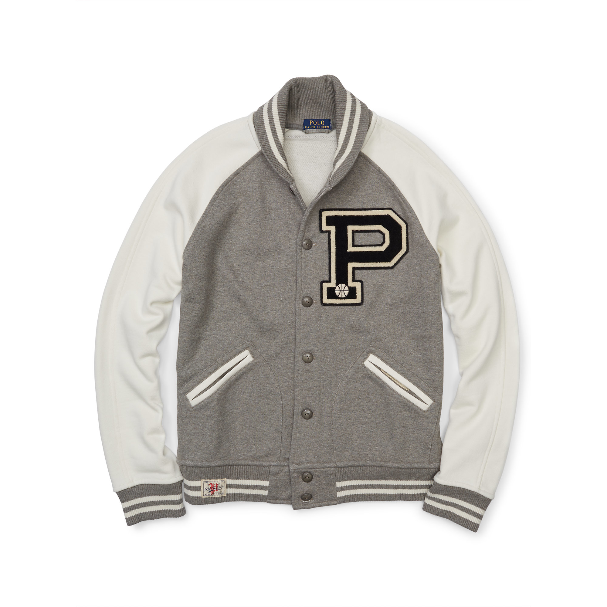 rrl fleece baseball jacket