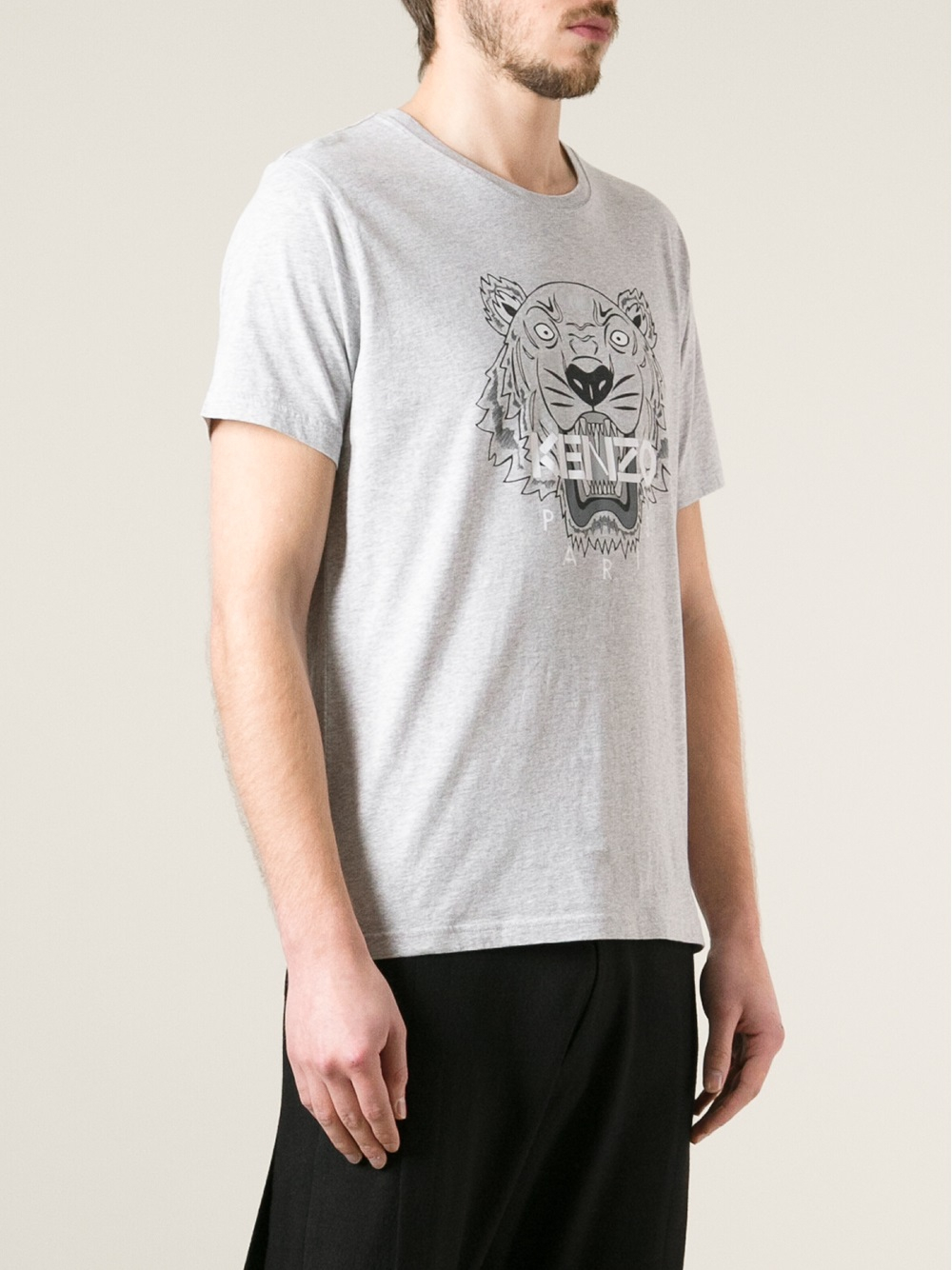Lyst Kenzo Tiger Print Tshirt in Gray for Men