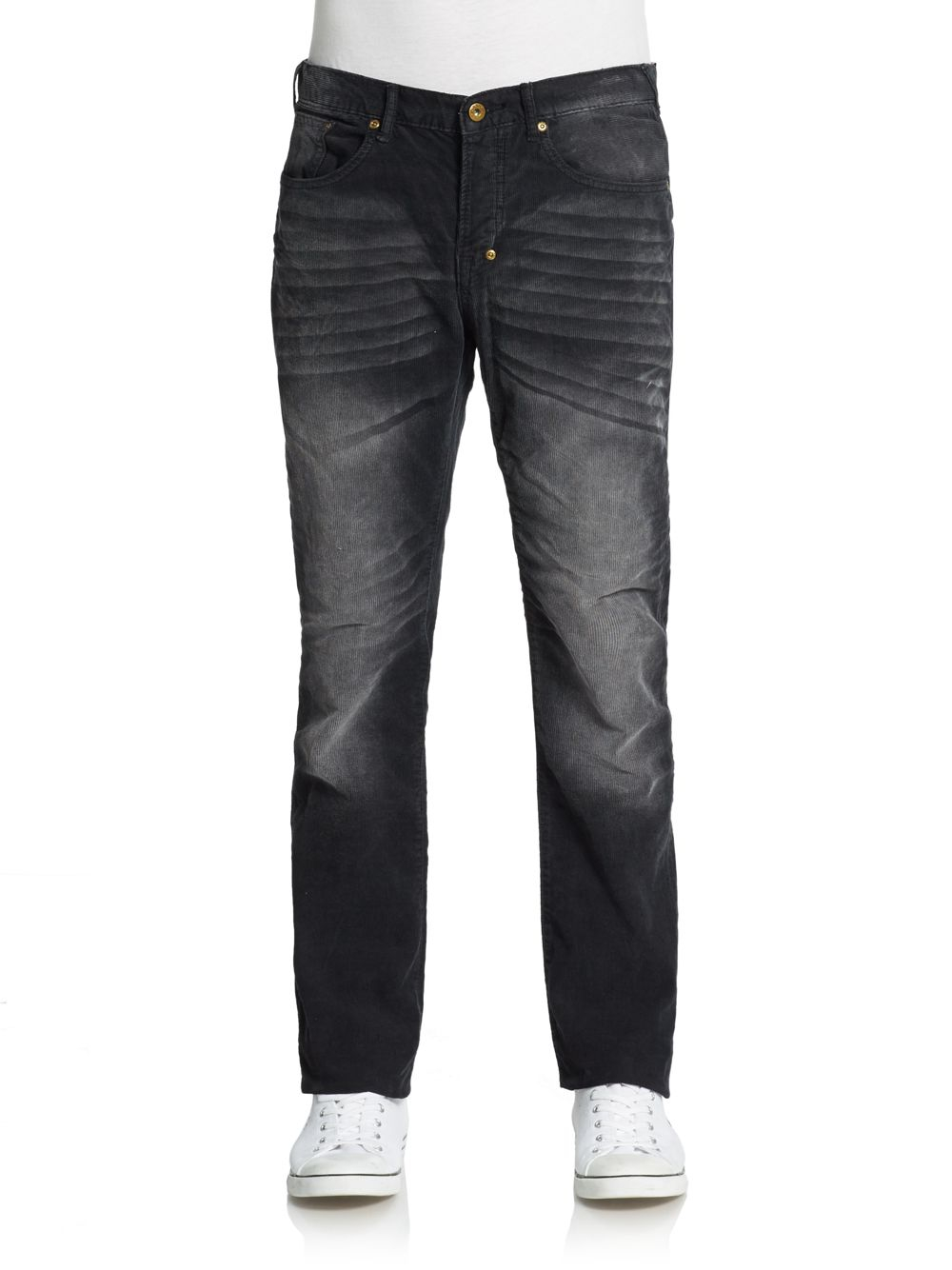 Prps Slimstraight Corduroy Pants in Black for Men Lyst