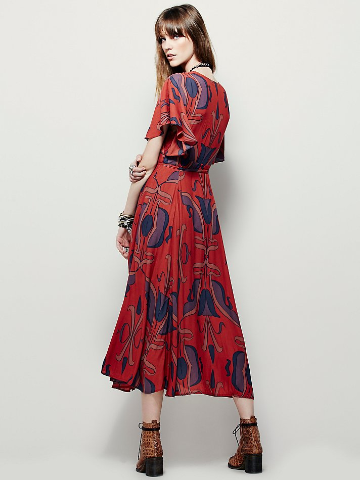 Free people Sweet Escape Wrap Maxi in Purple | Lyst